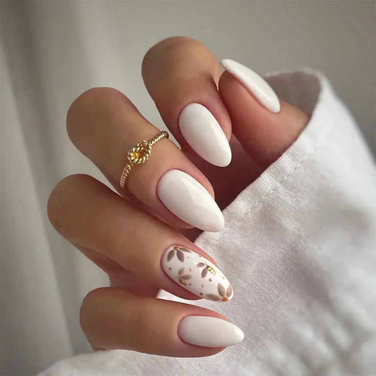 White Almond Nails